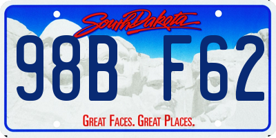 SD license plate 98BF62