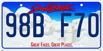 SD license plate 98BF70