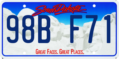 SD license plate 98BF71