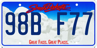 SD license plate 98BF77