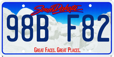 SD license plate 98BF82