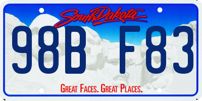 SD license plate 98BF83