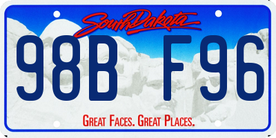 SD license plate 98BF96