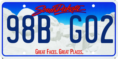 SD license plate 98BG02