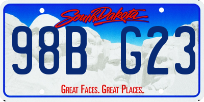 SD license plate 98BG23