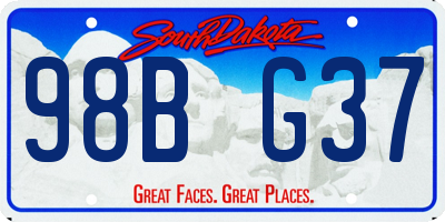 SD license plate 98BG37
