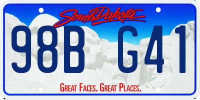 SD license plate 98BG41