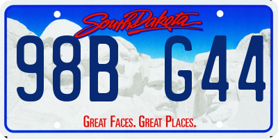 SD license plate 98BG44