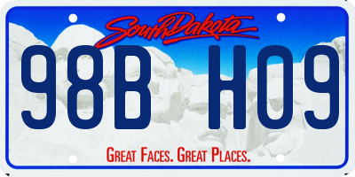 SD license plate 98BH09