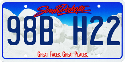 SD license plate 98BH22