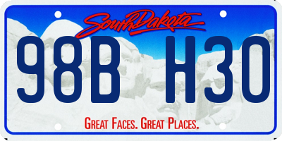 SD license plate 98BH30