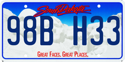 SD license plate 98BH33
