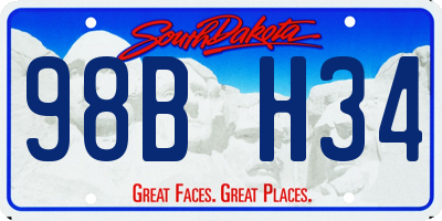 SD license plate 98BH34