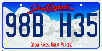 SD license plate 98BH35