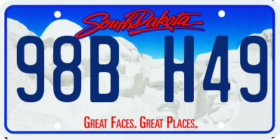 SD license plate 98BH49