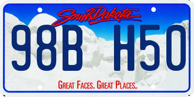 SD license plate 98BH50
