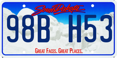 SD license plate 98BH53