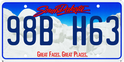 SD license plate 98BH63