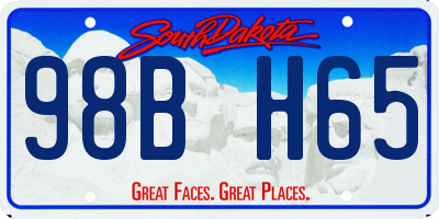 SD license plate 98BH65