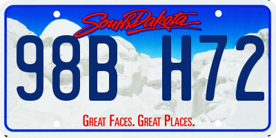 SD license plate 98BH72