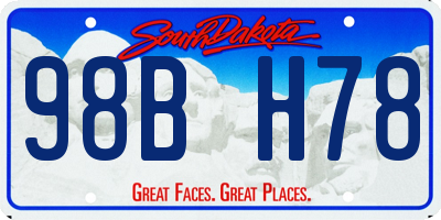SD license plate 98BH78