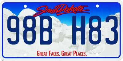 SD license plate 98BH83