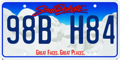 SD license plate 98BH84