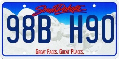 SD license plate 98BH90