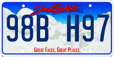 SD license plate 98BH97