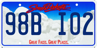 SD license plate 98BI02
