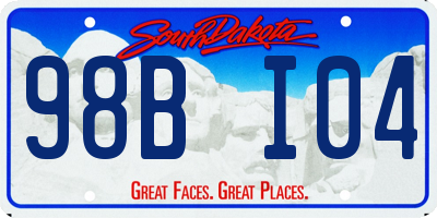 SD license plate 98BI04