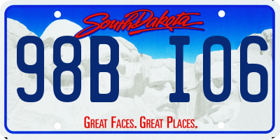 SD license plate 98BI06