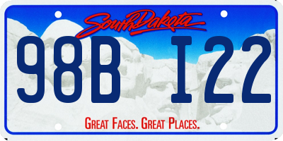 SD license plate 98BI22