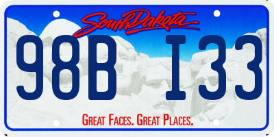 SD license plate 98BI33