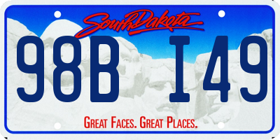 SD license plate 98BI49