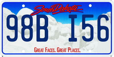 SD license plate 98BI56