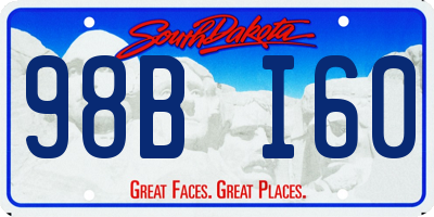 SD license plate 98BI60