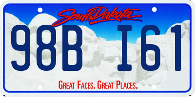 SD license plate 98BI61
