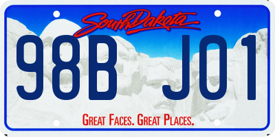 SD license plate 98BJ01