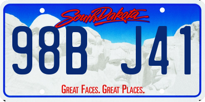 SD license plate 98BJ41