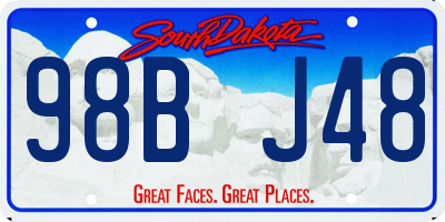 SD license plate 98BJ48