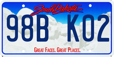 SD license plate 98BK02