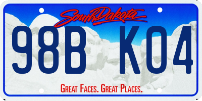 SD license plate 98BK04