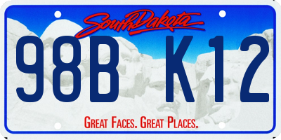 SD license plate 98BK12