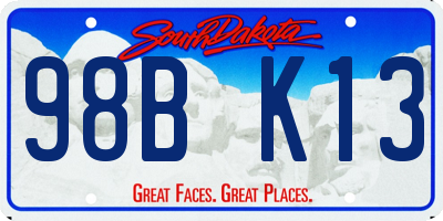SD license plate 98BK13