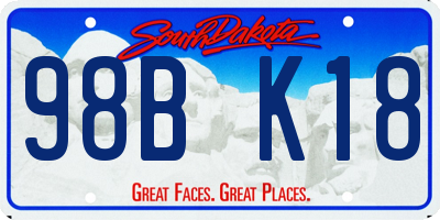 SD license plate 98BK18