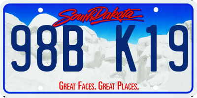 SD license plate 98BK19