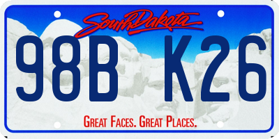 SD license plate 98BK26