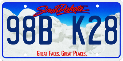 SD license plate 98BK28