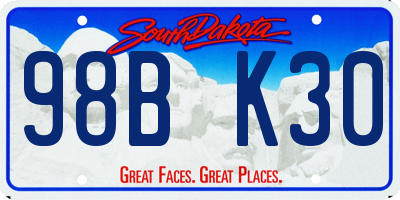 SD license plate 98BK30